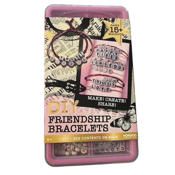 DIY Friendship Bracelets Kit - Pink - Picture 1 of 2
